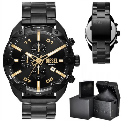 Diesel ZEGAREK MĘSKI DIESEL Spiked Chronograph DZ4644 + BOX