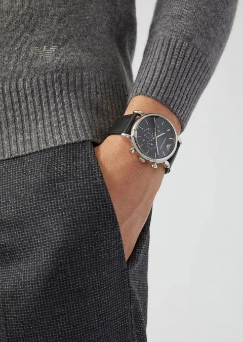 Emporio Armani ZEGAREK MĘSKI EMPORIO ARMANI LUIGI AR1828 + BOX (zi091b)