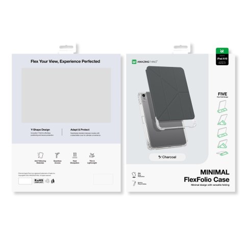 Etui ochronne z podstawką na iPad 11'' 2025 - ciemnoszare