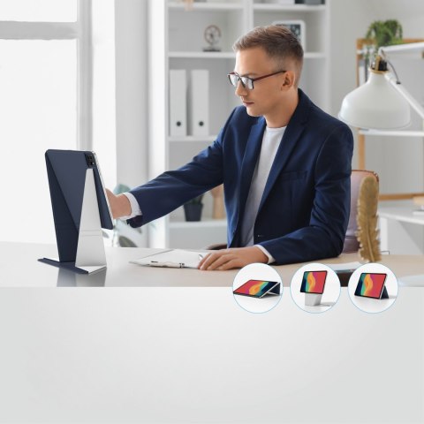 Etui ochronne z podstawką na iPad Air M3 13'' - niebieskie