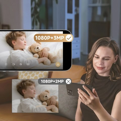 Kamera wewnętrzna do monitoringu 1080p IR Wi-Fi Bluetooth - biała
