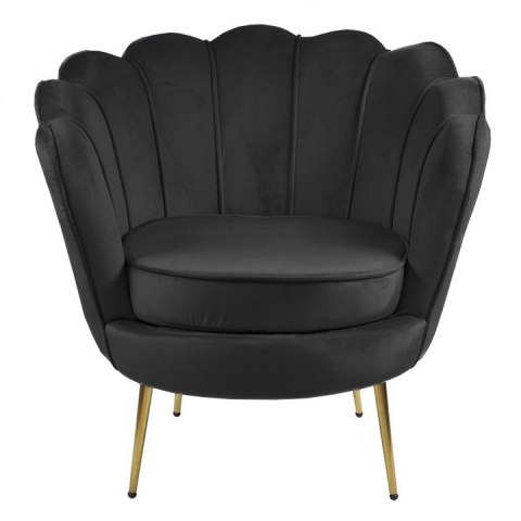 Lugano Krzesło Fotel Muszla Lugano DONNA VELVET BLACK