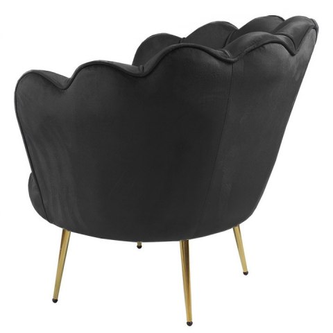 Lugano Krzesło Fotel Muszla Lugano DONNA VELVET BLACK