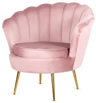 Lugano Krzesło Fotel Muszla Lugano DONNA VELVET PINK