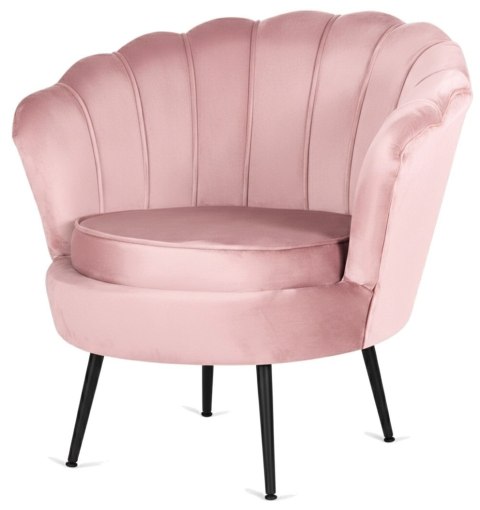 Lugano Krzesło Fotel Muszla Lugano DONNA VELVET PINK