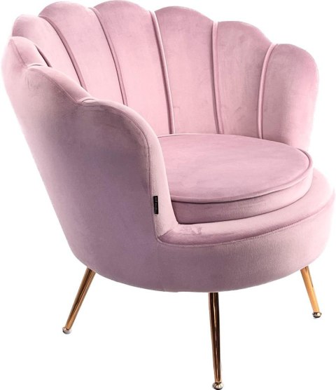 Lugano Krzesło Fotel Muszla Lugano DONNA VELVET PINK