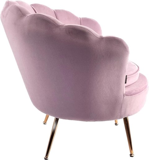 Lugano Krzesło Fotel Muszla Lugano DONNA VELVET PINK