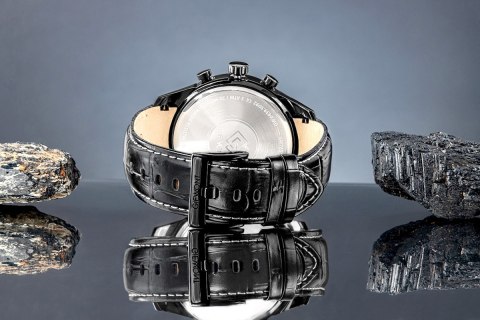 Giewont Zegarek Męski Giewont Chronograph Sapphire Czarny GW7650-A4