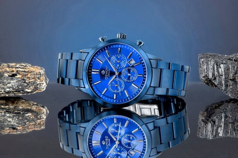 Giewont Zegarek Męski Giewont Chronograph Sapphire Niebieski GW8510-B4