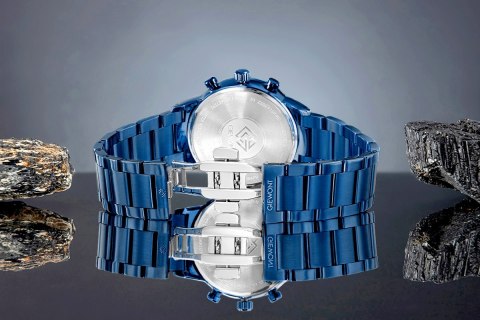 Giewont Zegarek Męski Giewont Chronograph Sapphire Niebieski GW8510-B4