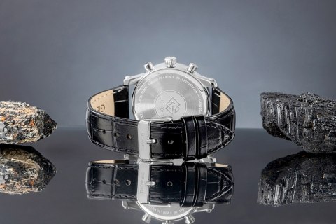 Giewont Zegarek Męski Giewont Chronograph Sapphire Srebrno Niebieski GW6260-A4