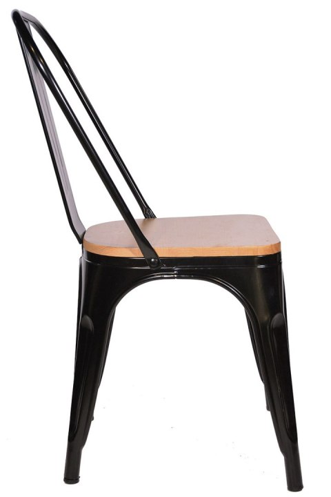 Lugano Krzesło metalowe loft CORSICA NERO PINE