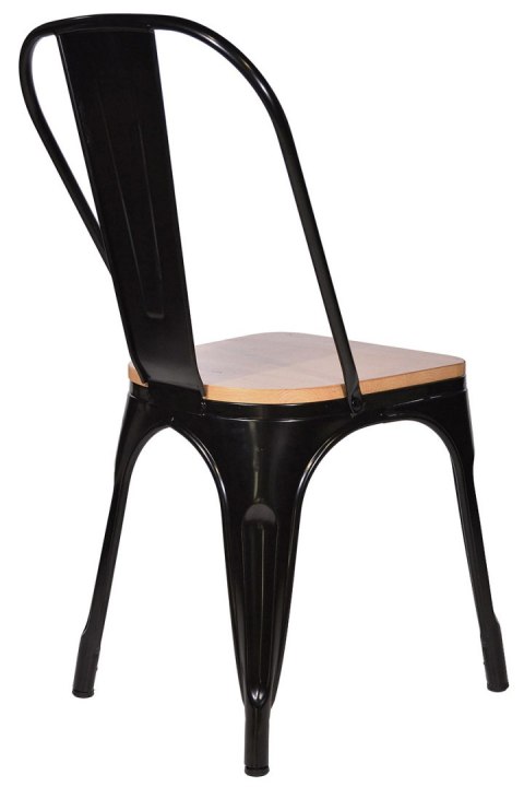 Lugano Krzesło metalowe loft CORSICA NERO PINE