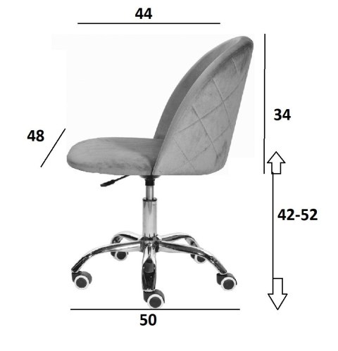 Lugano Krzesło obrotowe GLORIA OFFICE VIOLET VELVET