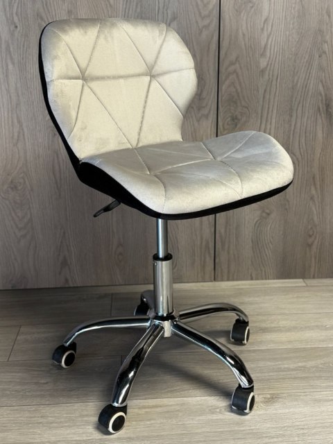 Lugano Krzesło obrotowe VASTO OFFICE VELVET BLACK + GREY