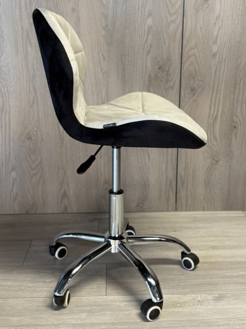 Lugano Krzesło obrotowe VASTO OFFICE VELVET BLACK + GREY