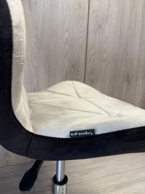 Lugano Krzesło obrotowe VASTO OFFICE VELVET BLACK + GREY