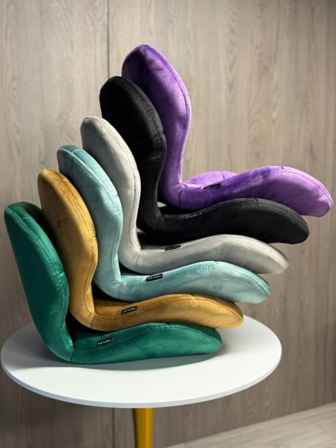 Lugano Krzesło obrotowe VASTO OFFICE VELVET BLACK + GREY