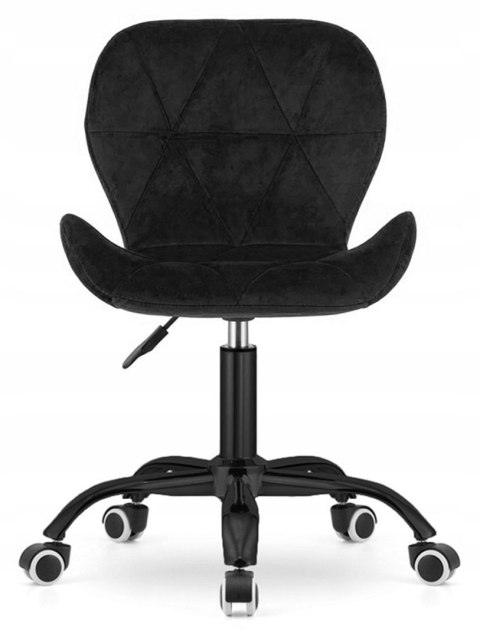 Lugano Krzesło obrotowe VASTO OFFICE VELVET BLACK SMOKE