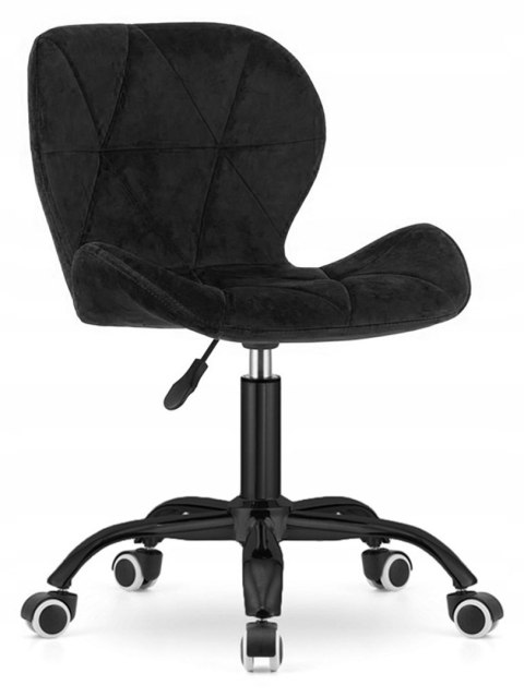 Lugano Krzesło obrotowe VASTO OFFICE VELVET BLACK SMOKE