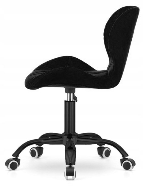 Lugano Krzesło obrotowe VASTO OFFICE VELVET BLACK SMOKE
