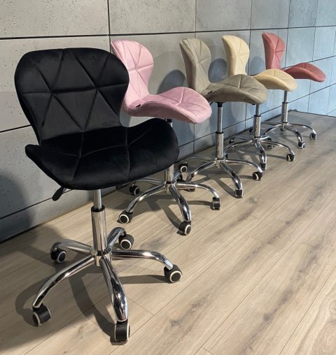 Lugano Krzesło obrotowe VASTO OFFICE VELVET BLACK