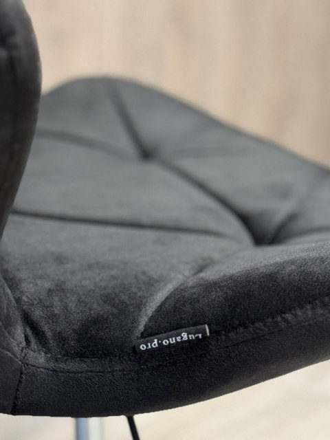Lugano Krzesło obrotowe VASTO OFFICE VELVET BLACK