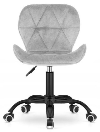 Lugano Krzesło obrotowe VASTO OFFICE VELVET GREY SMOKE