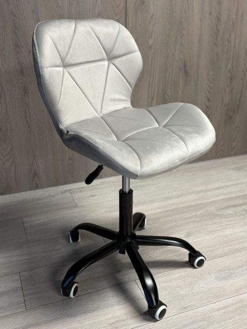 Lugano Krzesło obrotowe VASTO OFFICE VELVET GREY SMOKE