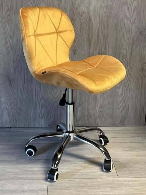Lugano Krzesło obrotowe VASTO OFFICE VELVET MUSTARD