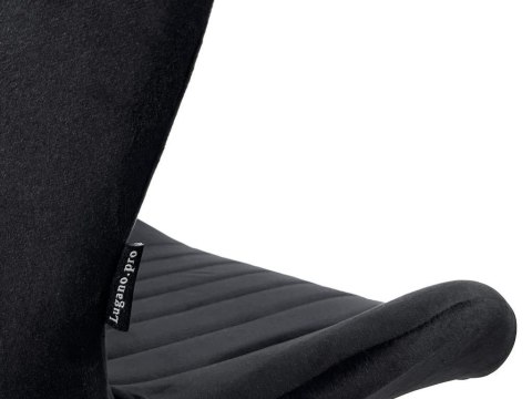 Lugano Krzesło tapicerowane MONTI VELVET BLACK GOLD