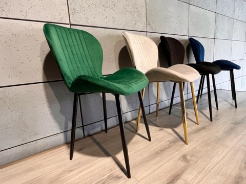 Lugano Krzesło tapicerowane MONTI VELVET GREEN