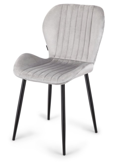 Lugano Krzesło tapicerowane MONTI VELVET GREY