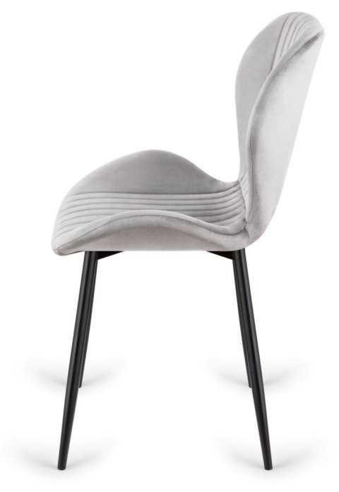 Lugano Krzesło tapicerowane MONTI VELVET GREY