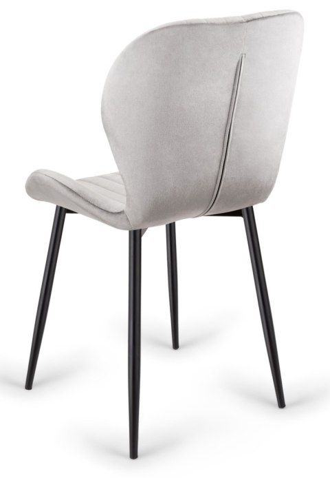 Lugano Krzesło tapicerowane MONTI VELVET GREY