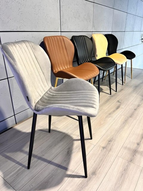 Lugano Krzesło tapicerowane MONTI VELVET GREY