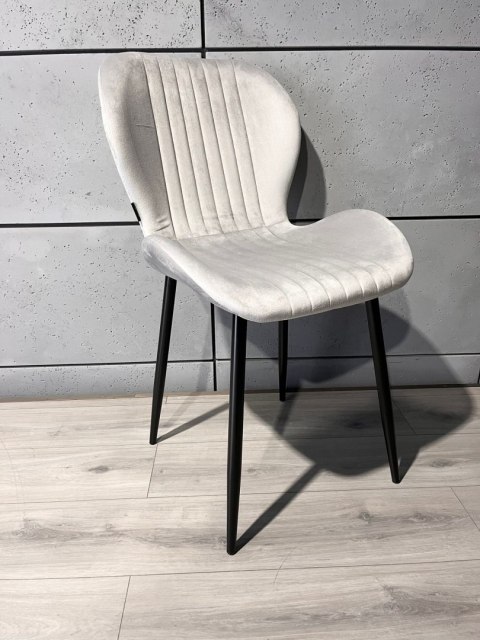 Lugano Krzesło tapicerowane MONTI VELVET GREY