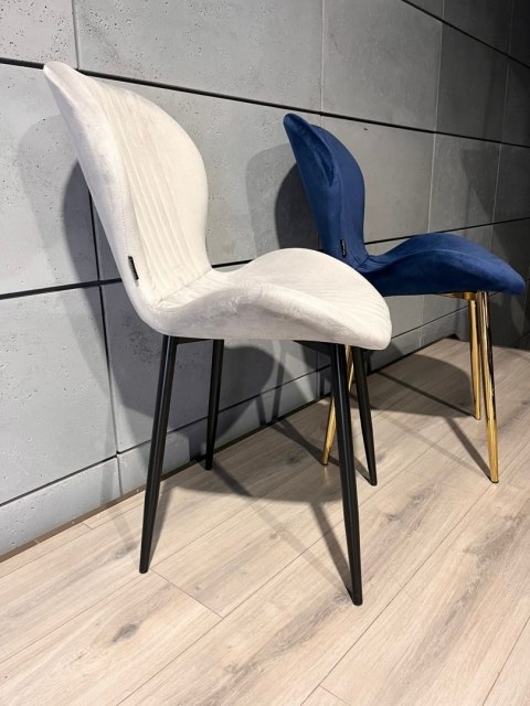 Lugano Krzesło tapicerowane MONTI VELVET GREY