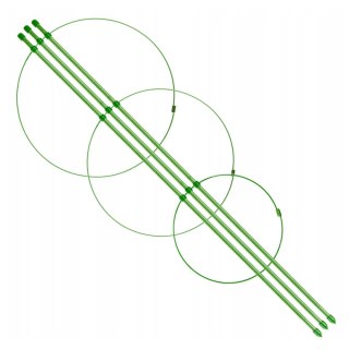 Podpora pierscieniowa do roślin 75 cm