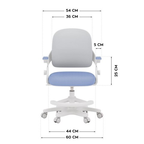 Fotel do biurka dla dziecka Junior 4.3 Blue-grey