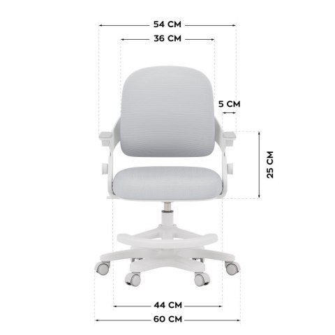 Fotel do biurka dla dziecka Junior 4.3 Grey