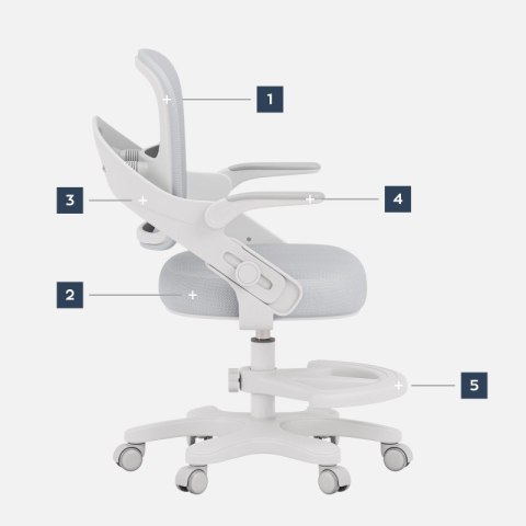 Fotel do biurka dla dziecka Junior 4.3 Grey