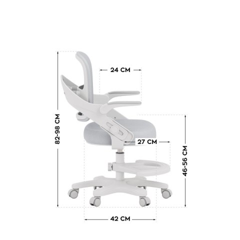Fotel do biurka dla dziecka Junior 4.3 Grey