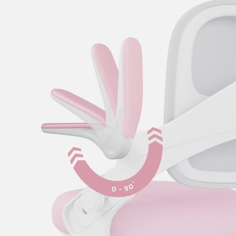 Fotel do biurka dla dziecka Junior 4.3 Pink-grey