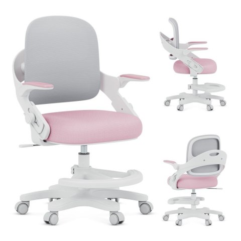 Fotel do biurka dla dziecka Junior 4.3 Pink-grey