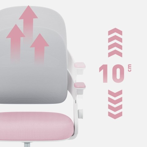 Fotel do biurka dla dziecka Junior 4.3 Pink-grey