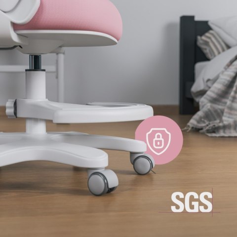 Fotel do biurka dla dziecka Junior 4.3 Pink-grey
