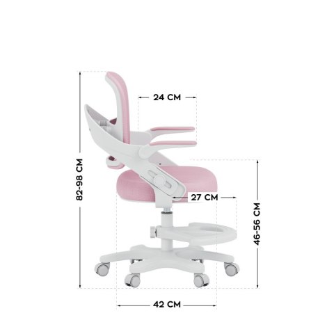 Fotel do biurka dla dziecka Junior 4.3 Pink