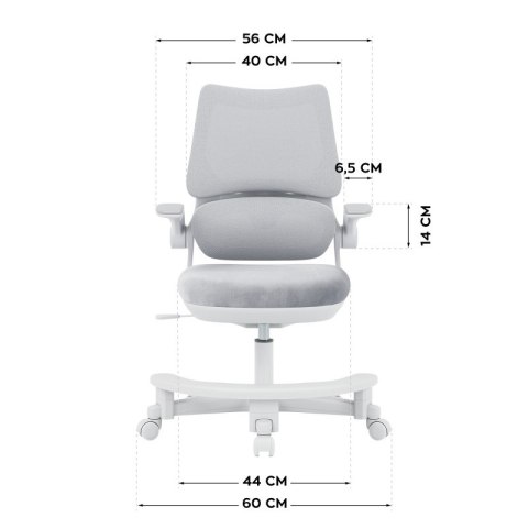 Fotel do biurka dla dziecka Junior 5.7 Grey
