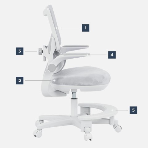Fotel do biurka dla dziecka Junior 5.7 Grey